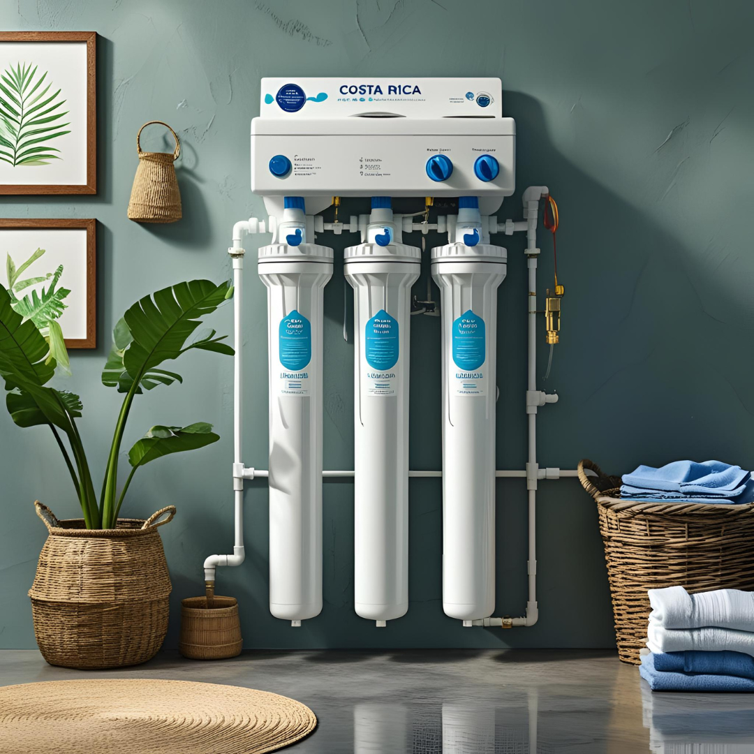 Filtro de agua para conectar a una lavadora y evitar manchas en la ropa en Costa Rica
