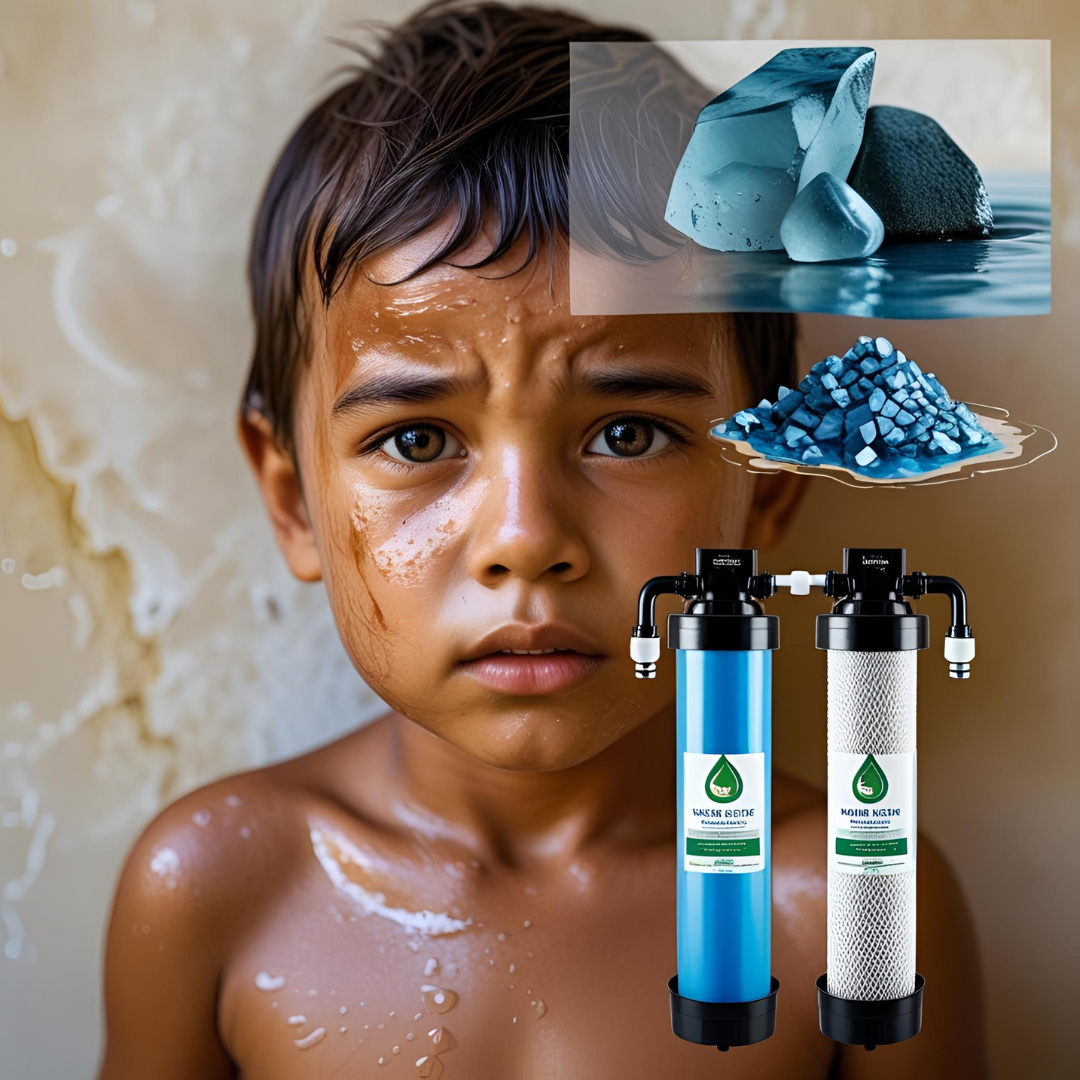 Relación entre el agua dura y problemas de piel en niños en Costa Rica y filtros