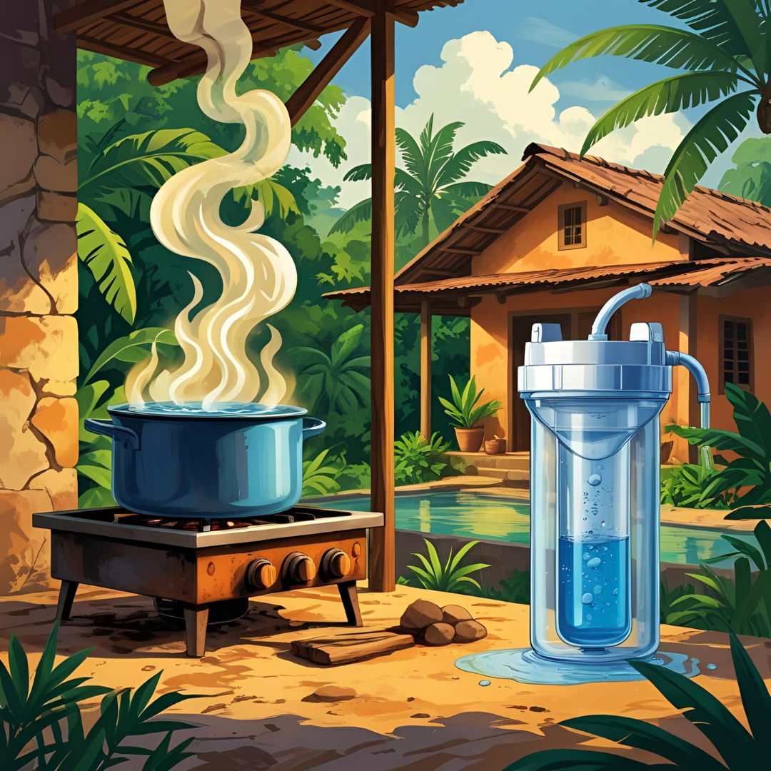 Comparativa entre hervir agua y usar un filtro de agua para purificar en Costa Rica