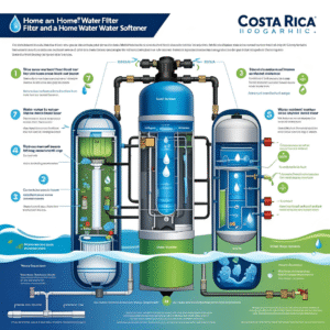 Diferencias entre un filtro de agua y un suavizador de agua para el hogar en Costa Rica